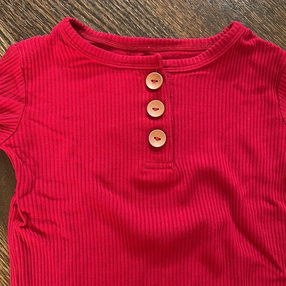 Posh Peanut Crimson Ribbed Pajamas